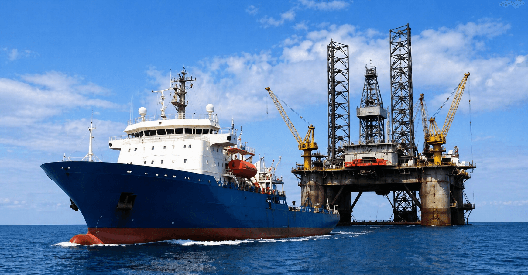 Marine vessel and offshore rig