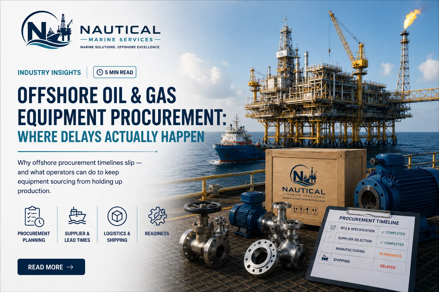 Offshore oil and gas platform equipment procurement