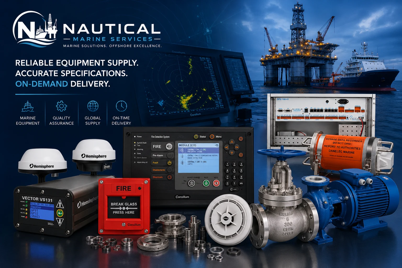 Marine equipment supplier - experienced technical team